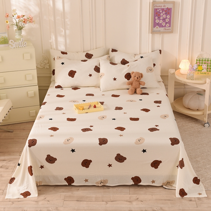 91家纺网 家纺一手货源 找家纺 甜之梦 2025新款针织棉印花单品床单 奇思妙想