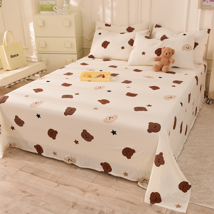 91家纺网 家纺一手货源 找家纺 甜之梦 2025新款针织棉印花单品床单 奇思妙想