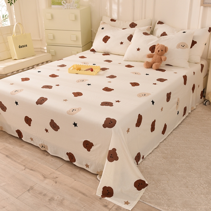 91家纺网 家纺一手货源 找家纺 甜之梦 2025新款针织棉印花单品床单 奇思妙想