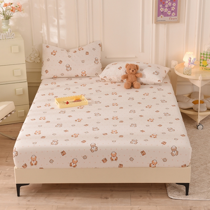 91家纺网 家纺一手货源 找家纺 甜之梦 2025新款针织棉印花单品床笠 杰瑞的家