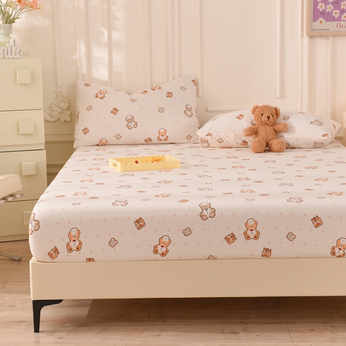 91家纺网 家纺一手货源 找家纺 甜之梦 2025新款针织棉印花单品床笠 杰瑞的家