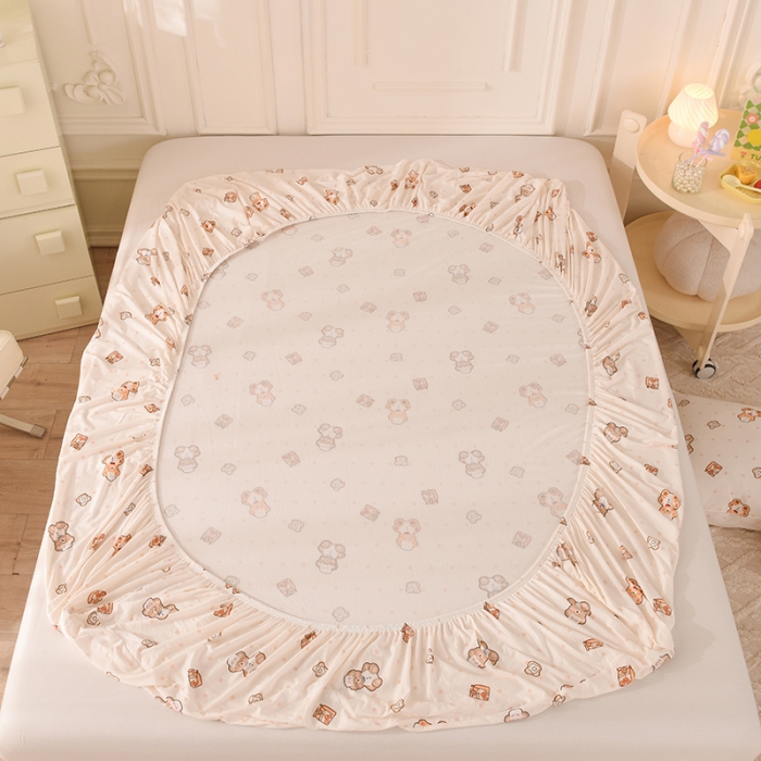 91家纺网 家纺一手货源 找家纺 甜之梦 2025新款针织棉印花单品床笠 杰瑞的家