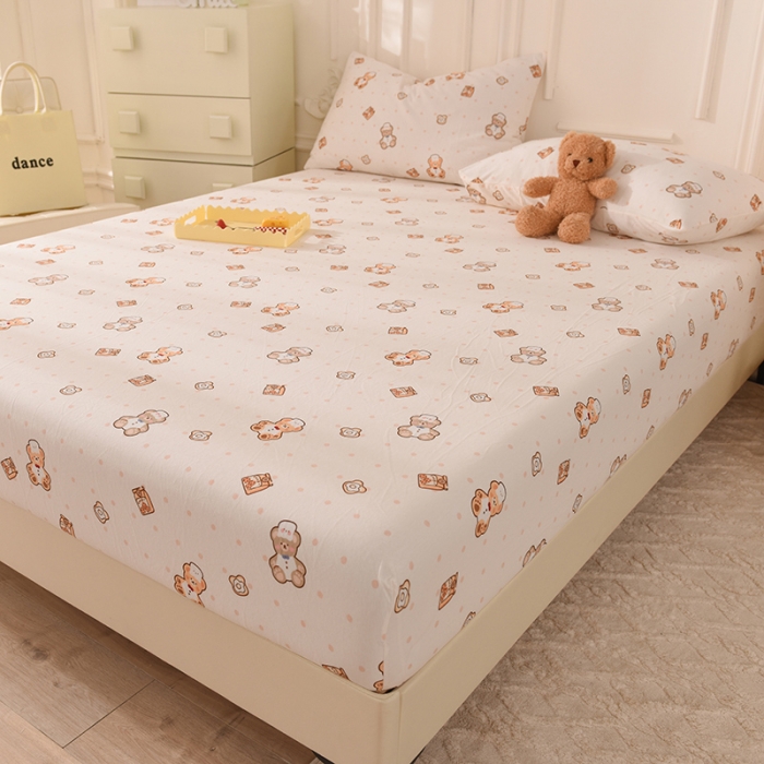 91家纺网 家纺一手货源 找家纺 甜之梦 2025新款针织棉印花单品床笠 杰瑞的家