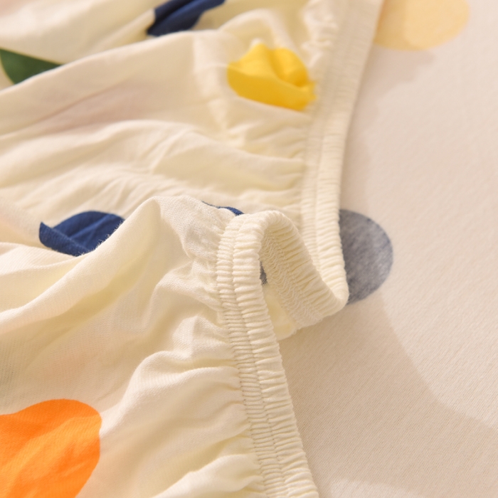 91家纺网 家纺一手货源 找家纺 甜之梦 2025新款针织棉印花单品床笠 流星点点