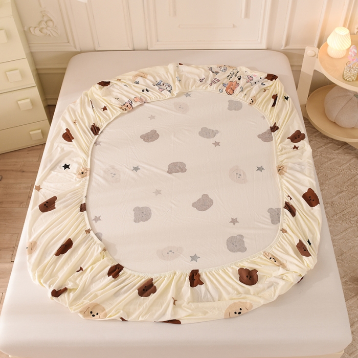 91家纺网 家纺一手货源 找家纺 甜之梦 2025新款针织棉印花单品床笠 奇思妙想