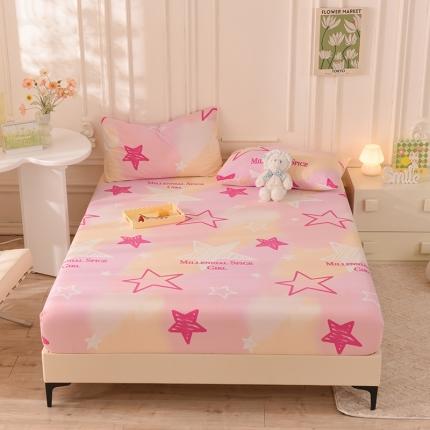 甜之梦 2025新款针织棉印花单品床笠 星星的约定