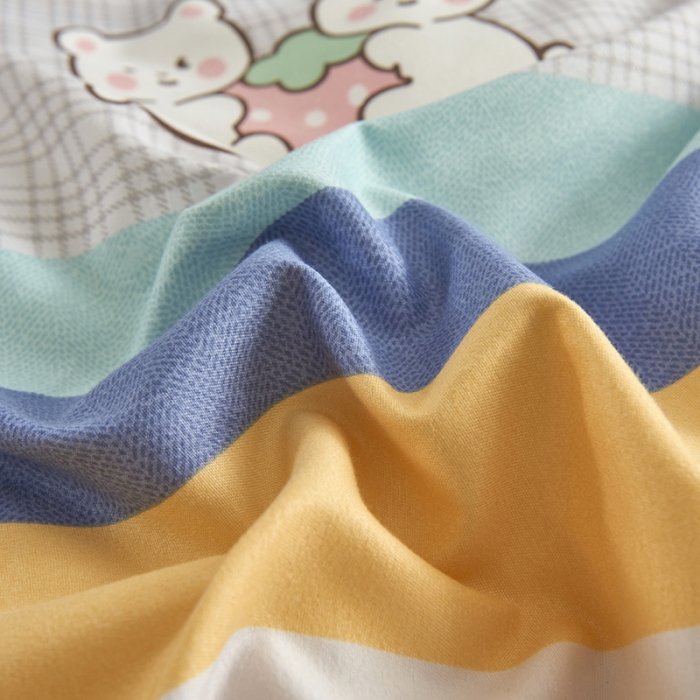 91家纺网 家纺一手货源 找家纺 鑫缘2025直播爆款印花植物羊绒加厚磨毛四件套1.2米学生三件套可萌