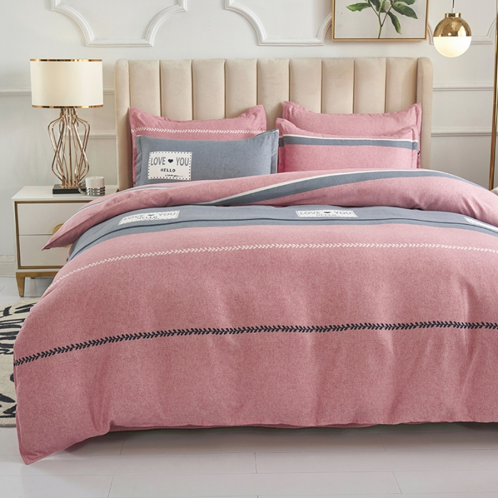 91家纺网 家纺一手货源 找家纺 鑫缘 2025新款印花植物羊绒加厚磨毛单被套达菲