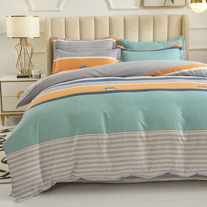 91家纺网 家纺一手货源 找家纺 鑫缘 2025新款印花植物羊绒加厚磨毛单被套以利沙