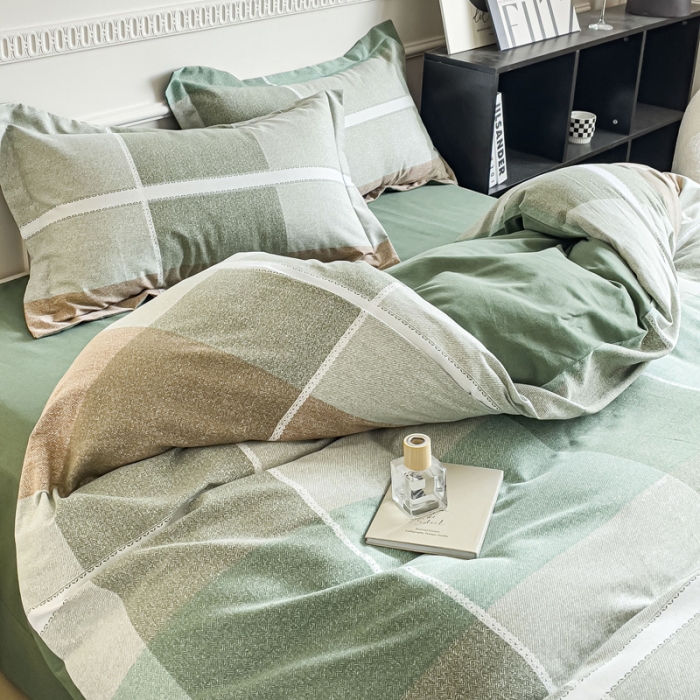 91家纺网 家纺一手货源 找家纺 （总）金丝鸟 2023新款原棉磨毛四件套简约系列