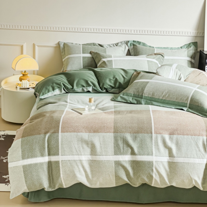 91家纺网 家纺一手货源 找家纺 （总）金丝鸟 2023新款原棉磨毛四件套简约系列