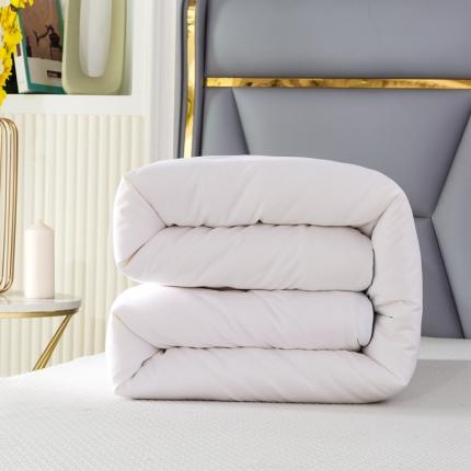 91家纺网 家纺一手货源 找家纺 优姿家纺 2024新款优棉提花大豆纤维被春秋被冬被 珍珠白