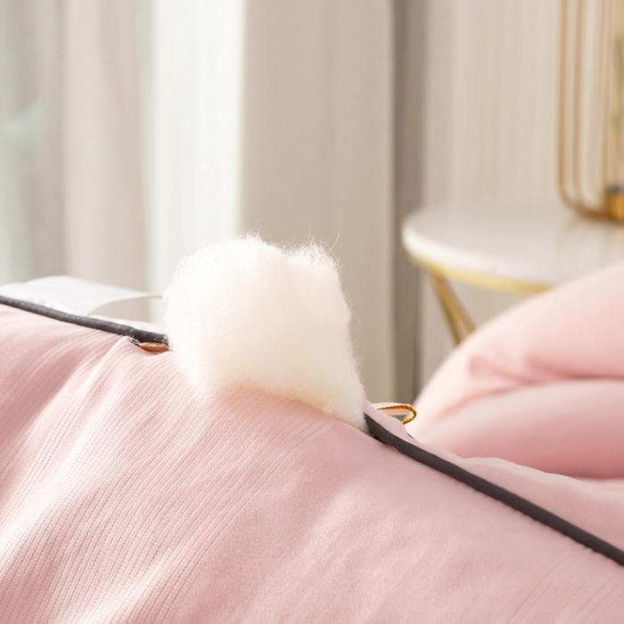 91家纺网 家纺一手货源 找家纺 优姿家纺 2024新款优棉提花大豆纤维被春秋被冬被 香妃粉