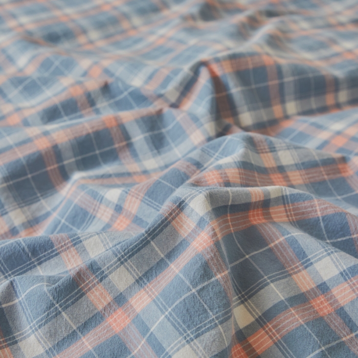 91家纺网 家纺一手货源 找家纺 吉象 2023新款全棉色织水洗棉四件套 初晴蓝