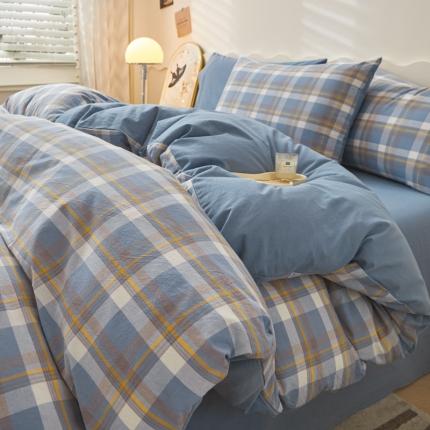 吉象 2023新款全棉色织水洗棉四件套 初春