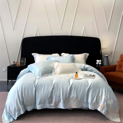 91家纺网 家纺一手货源 找家纺 (总) 馨蕊 2023秋冬新品LF奥地利兰精天丝花恋系列四件套