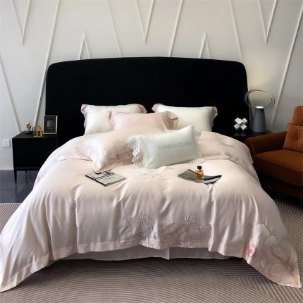 馨蕊 2023秋冬新品LF奥地利兰精天丝花恋系列四件套 天丝花恋-初夏粉