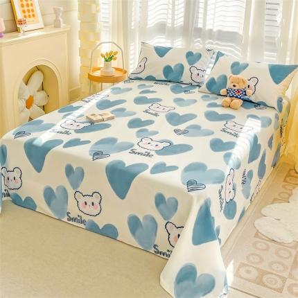 名兮 2023新款全棉床单 波波熊