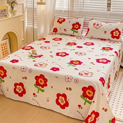 名兮 2023新款全棉床单 花好月圆