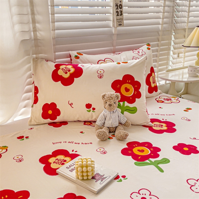 91家纺网 家纺一手货源 找家纺 名兮 2023新款全棉床单 花好月圆