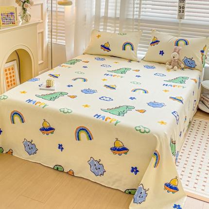 名兮 2023新款全棉床单 恐龙游记