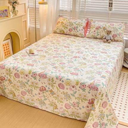 名兮 2023新款全棉床单 玛丽春天
