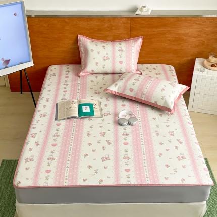 91家纺网 家纺一手货源 找家纺 （总）觅糖 2023新款A类抗菌养生冰藤凉席平铺款床笠款