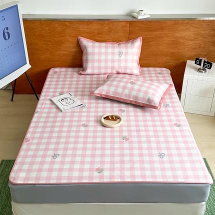 91家纺网 家纺一手货源 找家纺 （总）觅糖 2023新款A类抗菌养生冰藤凉席平铺款床笠款