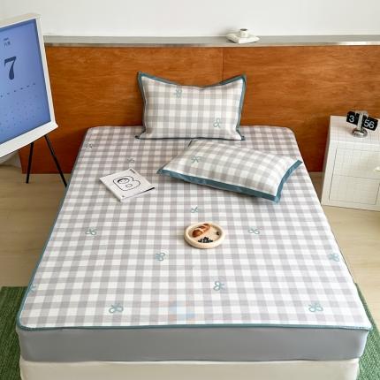 91家纺网 家纺一手货源 找家纺 （总）觅糖 2023新款A类抗菌养生冰藤凉席平铺款床笠款