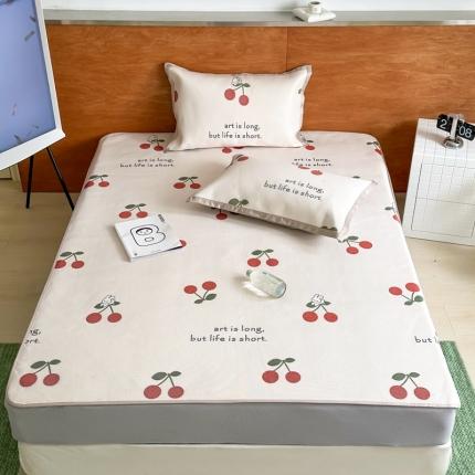 91家纺网 家纺一手货源 找家纺 （总）觅糖 2023新款A类抗菌养生冰藤凉席平铺款床笠款