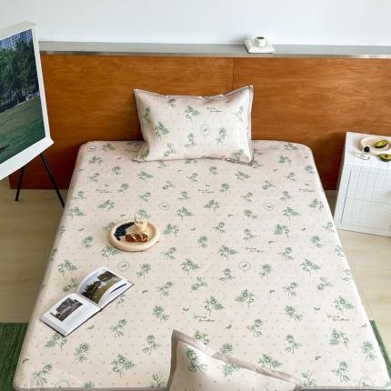 91家纺网 家纺一手货源 找家纺 （总）觅糖 2023新款A类抗菌养生冰藤凉席平铺款床笠款