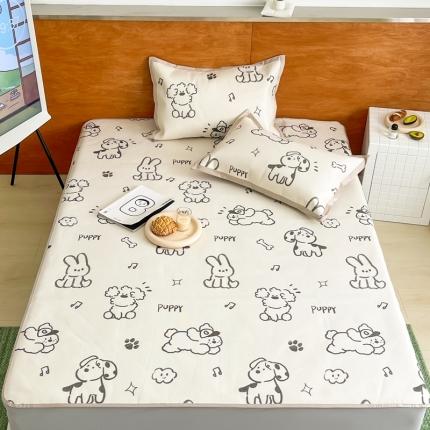 91家纺网 家纺一手货源 找家纺 （总）觅糖 2023新款A类抗菌养生冰藤凉席平铺款床笠款