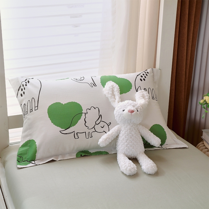 91家纺网 家纺一手货源 找家纺 金鑫汇 2023新款全棉宿舍印花三件套 恐龙世纪