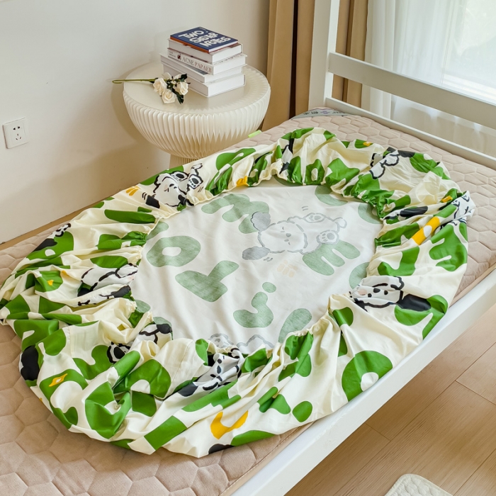 91家纺网 家纺一手货源 找家纺 金丝鸟 2023新款全棉全包床笠学生系列 乐乐狗