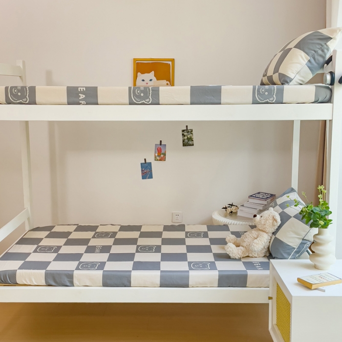 91家纺网 家纺一手货源 找家纺 金丝鸟 2023新款全棉全包床笠学生系列 无影熊