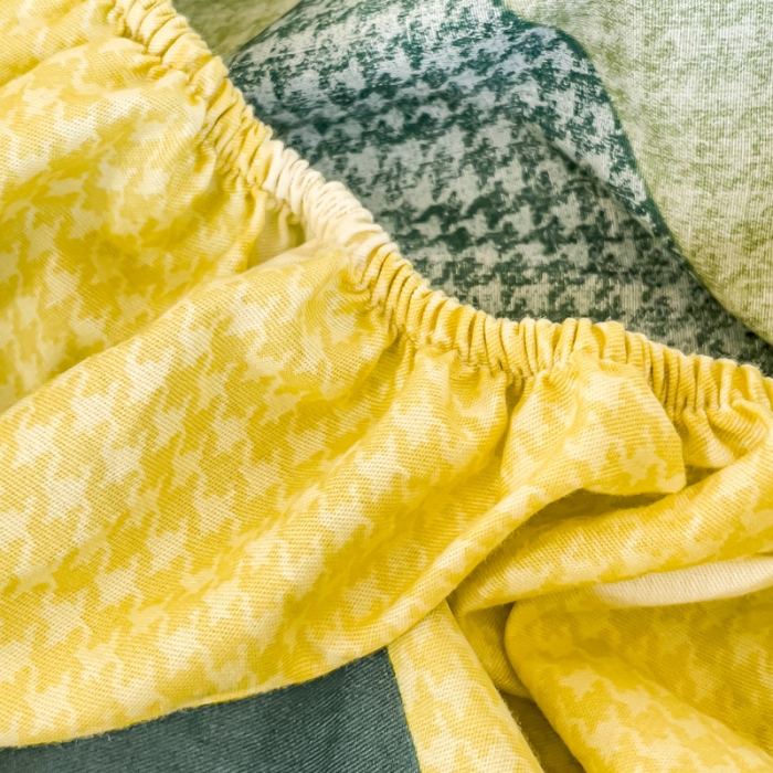 91家纺网 家纺一手货源 找家纺 金丝鸟 2023新款全棉全包床笠学生系列 小波浪