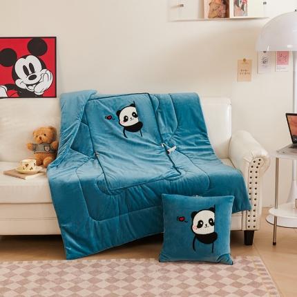 91家纺网 家纺一手货源 找家纺 （总）多米 2023新款水晶绒毛巾特种绣花抱枕被