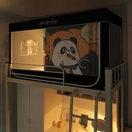 91家纺网 家纺一手货源 找家纺 海虹蚊帐2023新款学生蚊帐强遮光宿舍上下铺通用加厚单人-墩墩熊