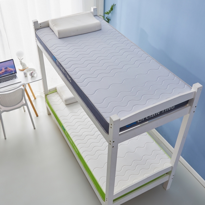 91家纺网 家纺一手货源 找家纺 祁恋婷 2023新款A类牛奶丝乳胶记忆棉床垫【床垫遮盖物】-学生款 波浪灰-高级灰