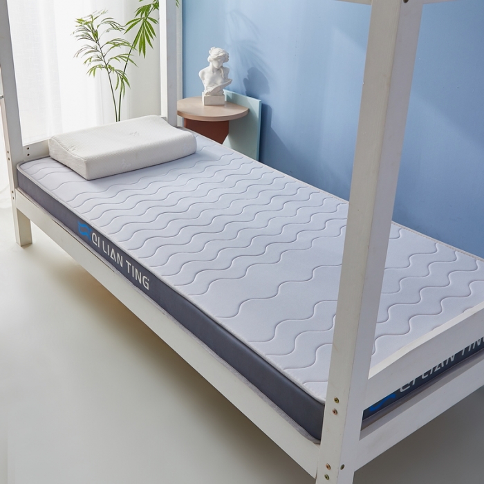 91家纺网 家纺一手货源 找家纺 祁恋婷 2023新款A类牛奶丝乳胶记忆棉床垫【床垫遮盖物】-学生款 波浪灰-高级灰