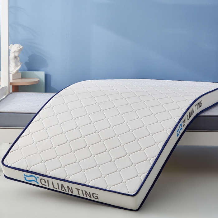91家纺网 家纺一手货源 找家纺 祁恋婷 2023新款A类牛奶丝乳胶记忆棉床垫【床垫遮盖物】-学生款 菱形白