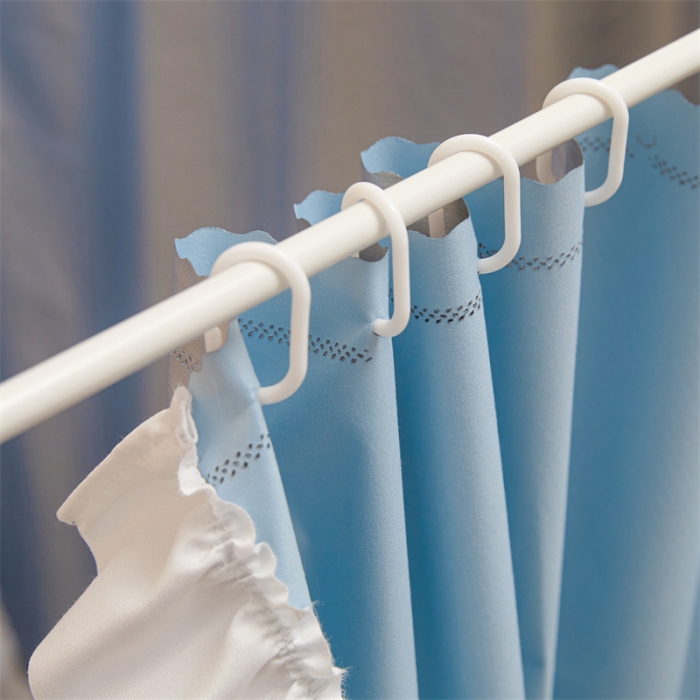 91家纺网 家纺一手货源 找家纺 卓尔居 2023新款涂层花边纯色系蚊帐 天空蓝