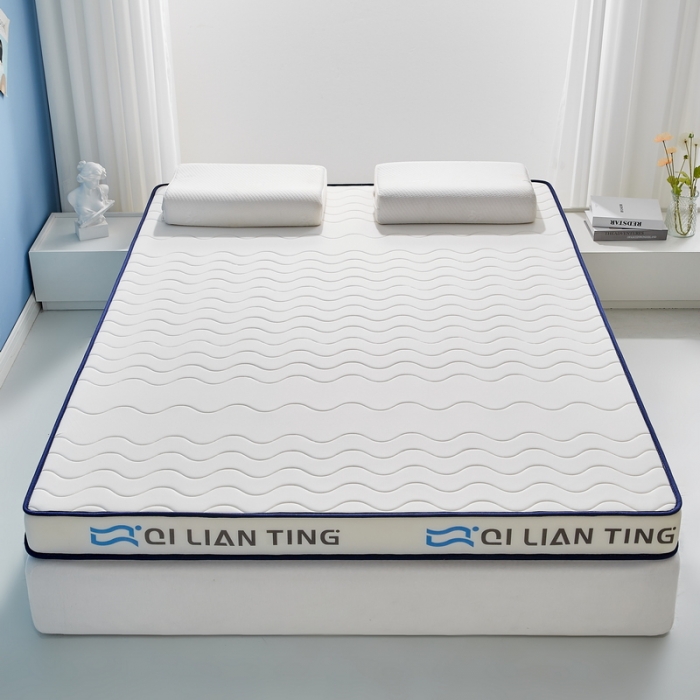 91家纺网 家纺一手货源 找家纺 祁恋婷 2023新款A类牛奶丝乳胶记忆棉床垫【床垫遮盖物】 QLT-太空白