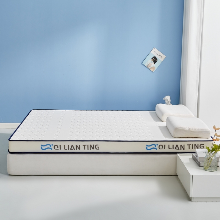91家纺网 家纺一手货源 找家纺 祁恋婷 2023新款A类牛奶丝乳胶记忆棉床垫【床垫遮盖物】 QLT-太空白