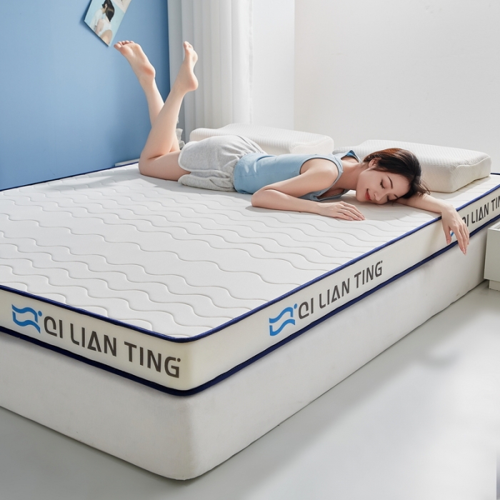 91家纺网 家纺一手货源 找家纺 祁恋婷 2023新款A类牛奶丝乳胶记忆棉床垫【床垫遮盖物】 QLT-太空白