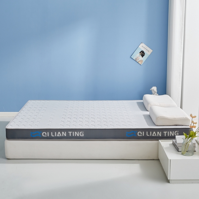 91家纺网 家纺一手货源 找家纺 祁恋婷 2023新款A类牛奶丝乳胶记忆棉床垫【床垫遮盖物】 QLT-太空灰