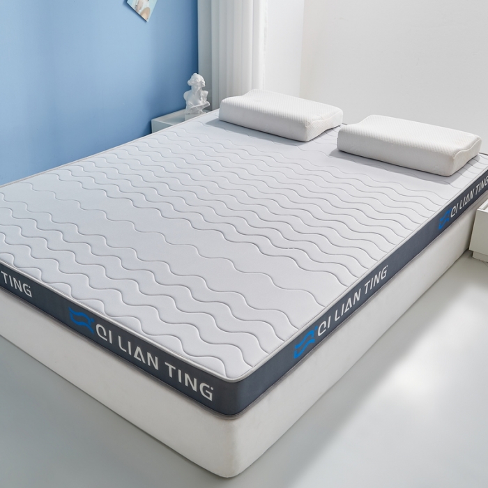 91家纺网 家纺一手货源 找家纺 祁恋婷 2023新款A类牛奶丝乳胶记忆棉床垫【床垫遮盖物】 QLT-太空灰