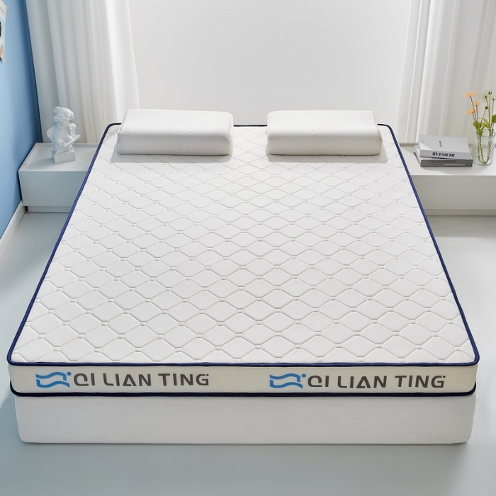 91家纺网 家纺一手货源 找家纺 祁恋婷 2023新款A类牛奶丝乳胶记忆棉床垫【床垫遮盖物】 QLT-元气白