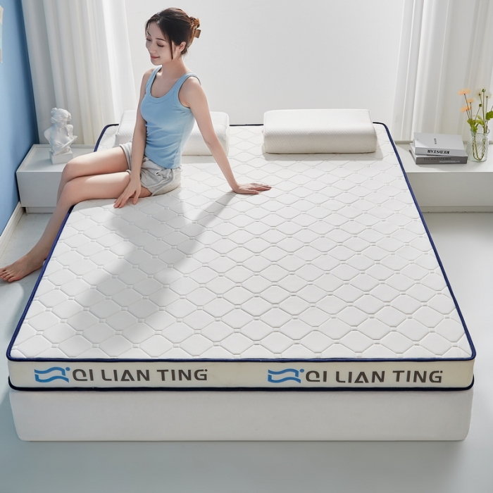 91家纺网 家纺一手货源 找家纺 祁恋婷 2023新款A类牛奶丝乳胶记忆棉床垫【床垫遮盖物】 QLT-元气白