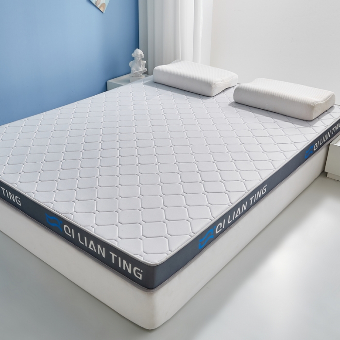 91家纺网 家纺一手货源 找家纺 祁恋婷 2023新款A类牛奶丝乳胶记忆棉床垫【床垫遮盖物】 QLT-元气灰